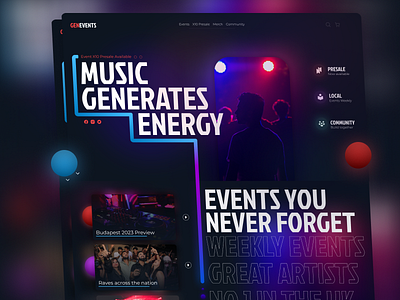 GENEVENTS Music Events Website Design