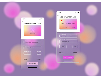 Daily UI Challenge: Credit Card Checkout #002 app challenge checkout credit card daily ui design glassmorph payment sign up ui