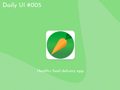 Daily UI Challenge: App Icon #005 app apple application carrot challenge daily ui delivery design green healthy food icon app illustration logo mobile app orange ui vector
