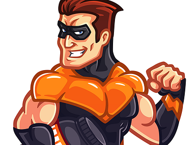 Superhero angry color hero strength superhero vector vectorart