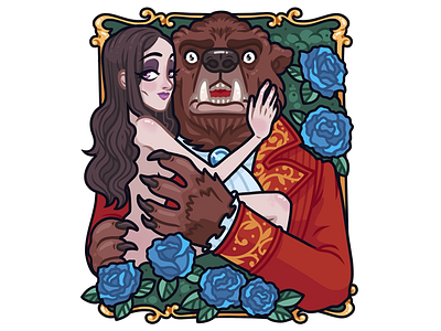 Beauty and the Beast bear beast beauty bruxa character girl illustration monster nivellen procreate sexy witcher