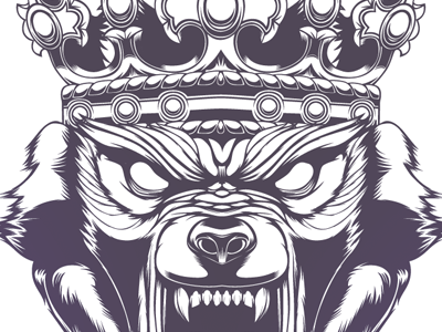 King crown illustration illustrator king vector wolf