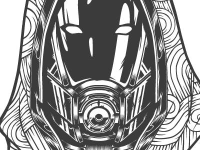 Tali Zorah illustration illustrator mass effect tali zorah vector