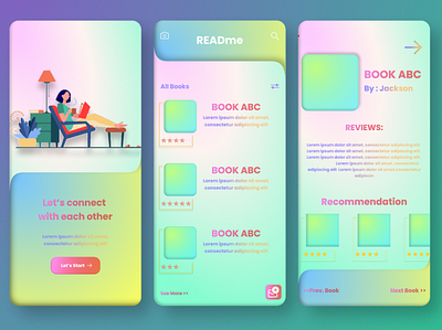 E-Book Website 3d colorful design graphic design templates ui ux website