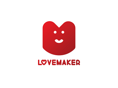Lovemaker Brand modern creativ minimalist logo branding businesslogo lovelogo redlogo