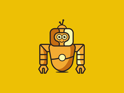 ROBOT creative minmalist brand modern logo avatarlogo businesslogo companylogo flaticonlogo logo design robotlogo