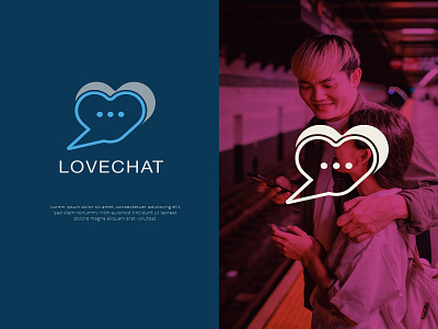 lovechat creative brand unique logo