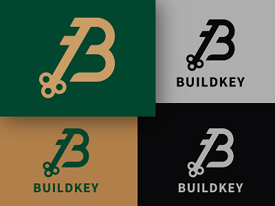 Buildkey minimalist flat icon modern brand logo