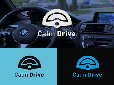 Calm Drive - creative minimalist carlogo, Carservice logo bestcarlogo bluelogo businesslogo carservicelogo