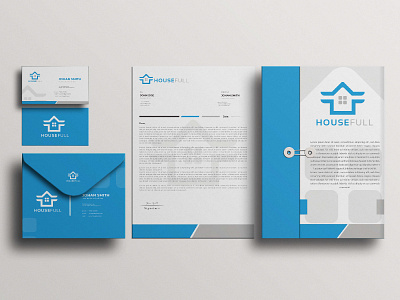 Housefll logo full Modern Branding , Identity Design. businesslogo ui