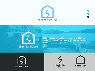 Electro House Modern Real estate unique logo