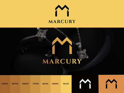 Marcury Luxury creative modern logo luxurylogo monogram
