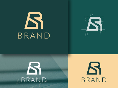 Brand B and R letter modern logo letter mark