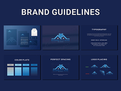 Modern-Real estate-logo- Bran Guidelines. brand identity design