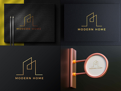 Modern Home Real estate logo Branding Project brandlogo logo visual identity