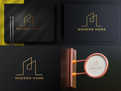 Modern Home Real estate logo Branding Project