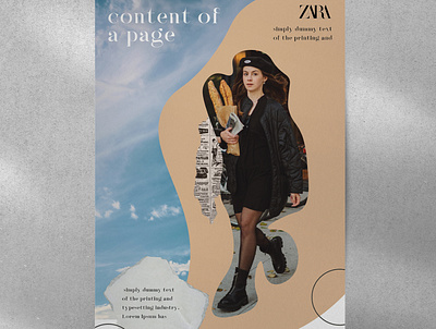 Рoster for Zara's baner branding clothes design designer graphic design illustration poster shop