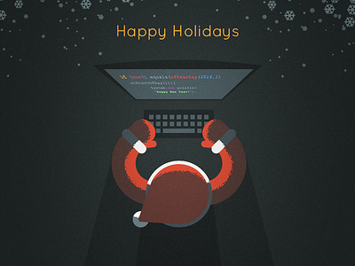 Software company Christmas card christmas computer illustration santa vector