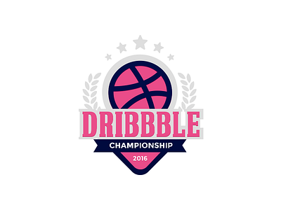 Dribbble Championship ball championship dribbble illustration logo vector