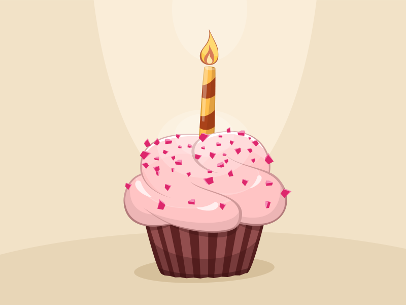 Birthday cupcake by Supaprime on Dribbble