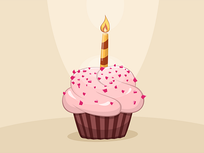 Birthday cupcake birthday cake cupcake illustration