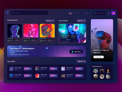 Dashboard Design app branding cool dashboard design figma futuristic idea illustration inspiration inspo logo modern nft ui user experience user interface ux