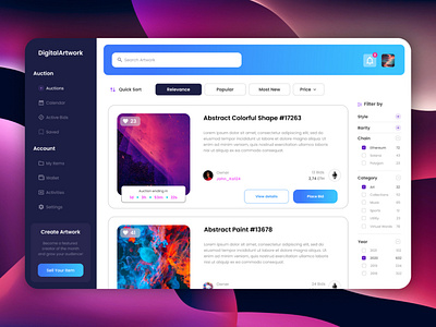 Dashboard Page | Design