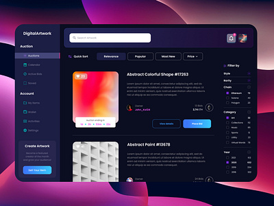 Dashboard Page | Design branding dark theme dashboard design digital artwork figma futuristic idea illustration inspiration inspo logo modern nft ui ui ux user experience user interface ux ux ui