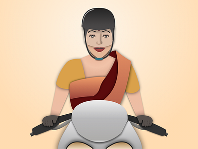 The Social Insight- Lady on the Bike character design illustration