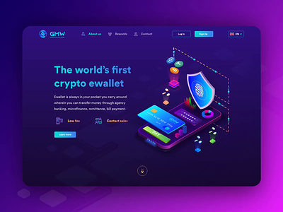 Landing Lead Page First Screen for Gambling Wallet App branding credit card crypto crypto wallet ewallet finance fintech gambling gambling design illustration interaction design investment iphone 12 saas saas app saas design saas landing page saas website ui web design