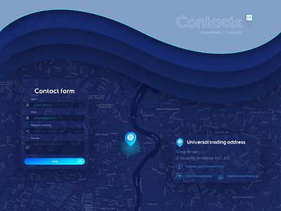 Contact Form Page Web Design for Fintech Saas Web App