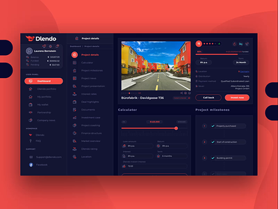 Real Estate Dashboard UI UX Web Design for Dlendo Crypto Saas crypto dashboard extej finance fintech interaction design investing product design property real estate realestate saas trading ui ui ux user flow ux web app web design web3