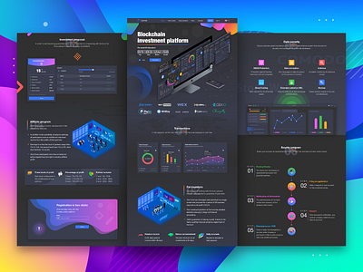 Cicotex homepage. Fintech UX Design. banking blockchain chart crypto cyberpunk dark theme design agency extej design agency finance fintech ico illustration investment platform loan payment smart contract user experience design user interface design web design webdesign