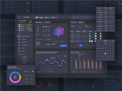 Dashboard interface design for Fintech startup banking blockchain chart crypto cryptocurrency dashboard extej finance fintech interaction investment payment ui uidesign uiux userexperiance userinterface ux uxdesign web design