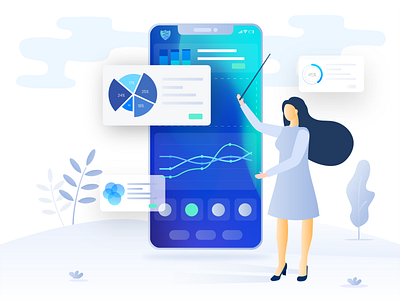 Dashboard illustration for a SaaS application