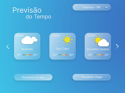 Weather - Previsão do tempo glassmorphism weather