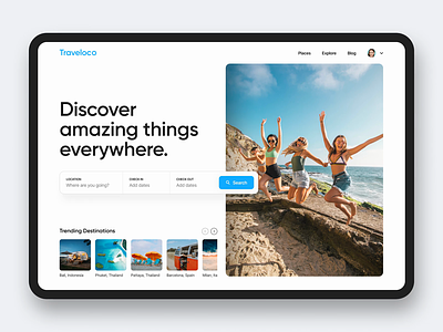 Vacation Rentals - Web App 🌴 app booking clean colorful dribbble best shot flight ios landing page product page rental travel trip trip planner ui ui design ux ux design vacation web app web design