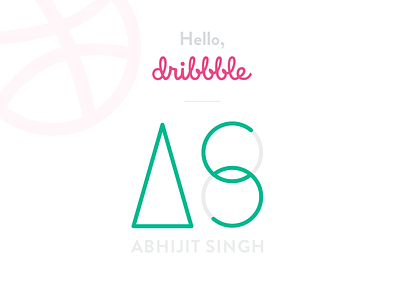 Hello, Dribbble! as debut geometric hellodribbble lines logo minimal shapes