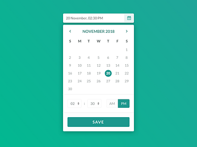 Date & Time Picker by Abhijit Singh on Dribbble