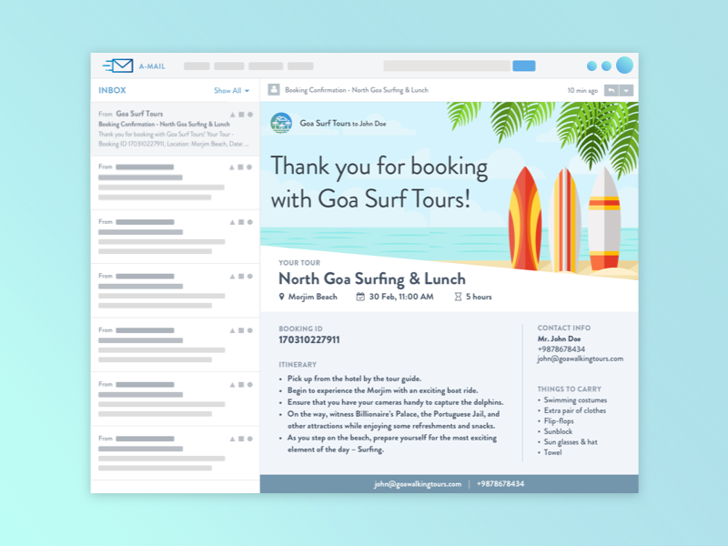 Email Template beach template email
