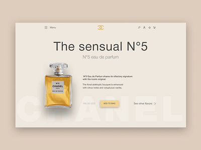 Chanel №5 chanel chanel№5 design online shop ui ux web