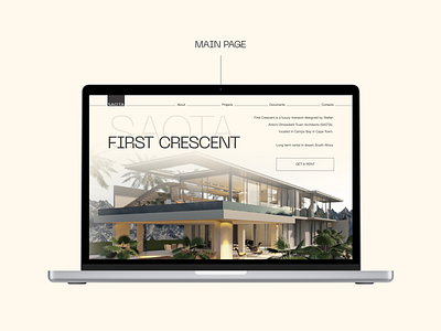 Mokeup Main page for SAOTA First Crescent design figma main page mockeuo saota ui ux web design