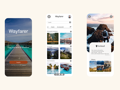 Wayfarer Mobile Design app design ios minimal mobile responsive design travelers ui user interface wayfarer