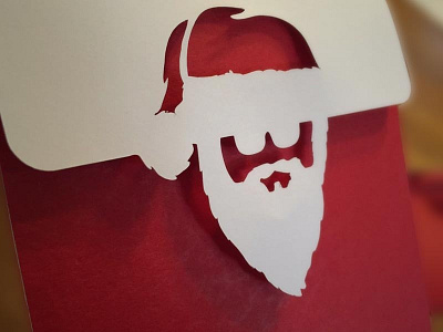 Santa Cards design illustration paper craft