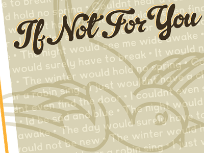 If Not For You poster song lyrics typography
