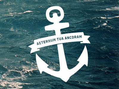 Eternally Your Anchor anchor banner latin logo one color