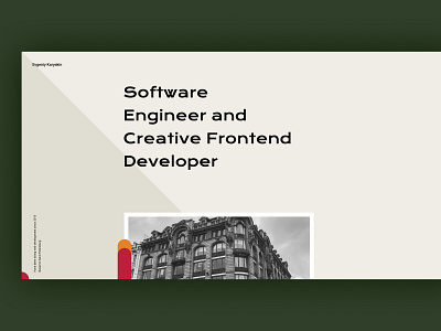 Portfolio website for Software Engineer about colorful horizontal page portfolio portfolio website typography ui ui design ux ux design website