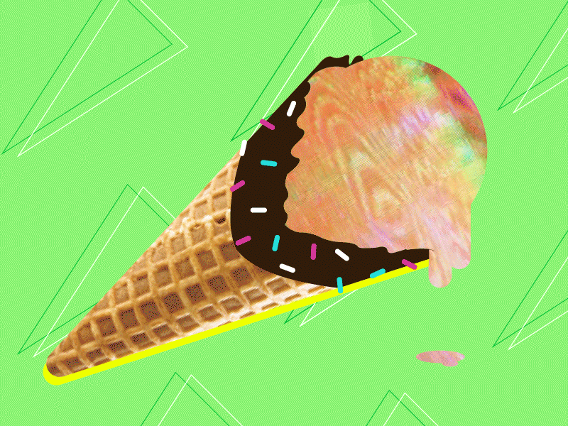 Brain Freeze Ice Cream animation brain freeze cool gif ice cream illustration static