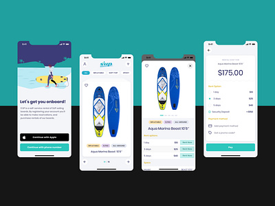 SUP board rental company - Mobile app