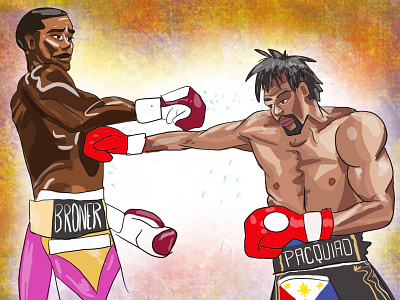 Day 6 of 100 — pacquiao vs broner 100dayproject illustration pacquiao procreate